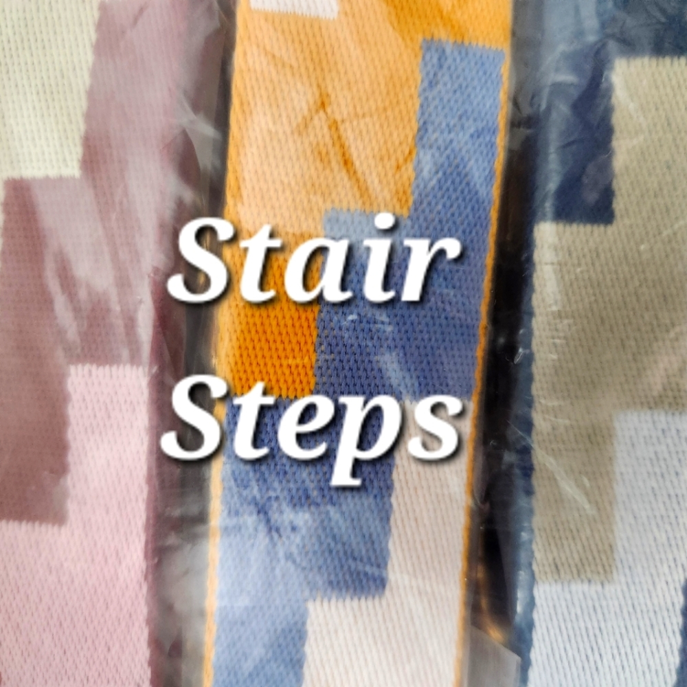 STAIR STEPS guitar straps for crossbody use 1½ inches wide